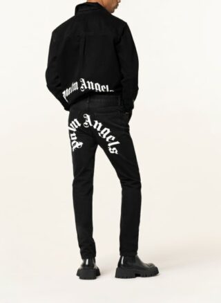 Palm Angels Straight Leg Jeans Herren, Schwarz