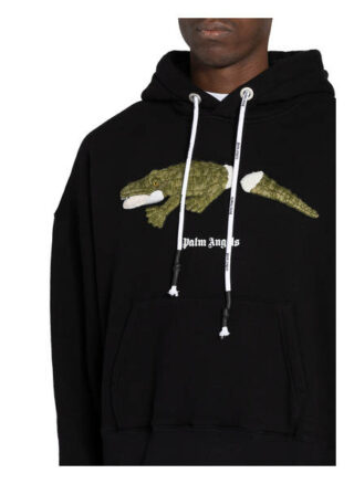 Palm Angels Oversized-Hoodie Mit Stickereien schwarz