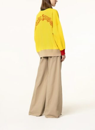 Palm Angels Oversized-Strickjacke gelb