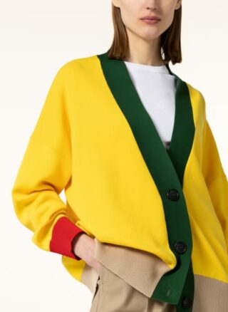 Palm Angels Oversized-Strickjacke gelb