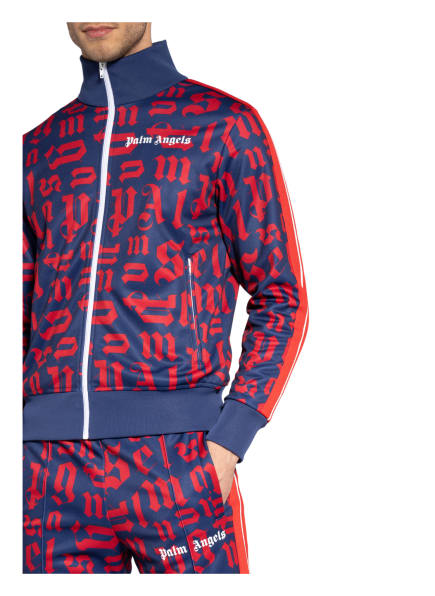 Palm Angels Sweatjacke Mit Galonstreifen blau Palm Angels Sweatjacke Mit Galonstreifen blau
