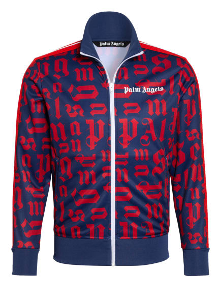 Palm Angels Sweatjacke Mit Galonstreifen blau Palm Angels Sweatjacke Mit Galonstreifen blau
