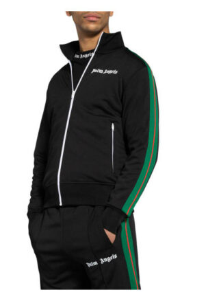 Palm Angels Sweatjacke Mit Galonstreifen schwarz