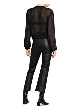 Patrizia Pepe Bluse Mit Nietenbesatz schwarz