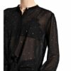 Patrizia Pepe Bluse Mit Nietenbesatz schwarz