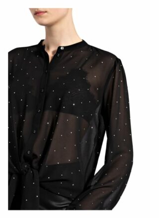 Patrizia Pepe Bluse Mit Nietenbesatz schwarz