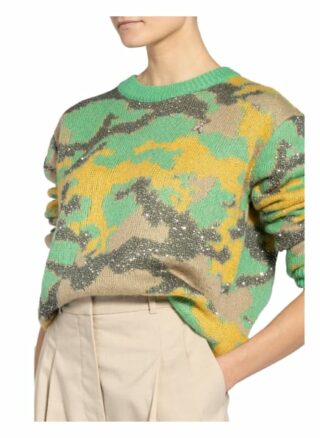 Patrizia Pepe Pullover Mit Pailettenbesatz gruen