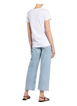 Patrizia Pepe T-Shirt Mit Glitzergarn weiss