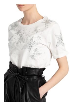 Patrizia Pepe T-Shirt Mit Schmucksteinbesatz weiss