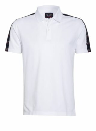 Paul & Shark Piqué-Poloshirt Mit Galonstreifen weiss
