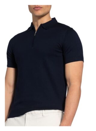 PAUL Strick-Poloshirt Herren, Blau