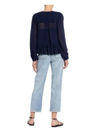 Pepe Jeans Bluse Arvana Mit Rüschenbesatz blau