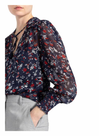 Pepe Jeans Bluse Emilia Mit Glitzergarn Und Rüschenbesatz blau