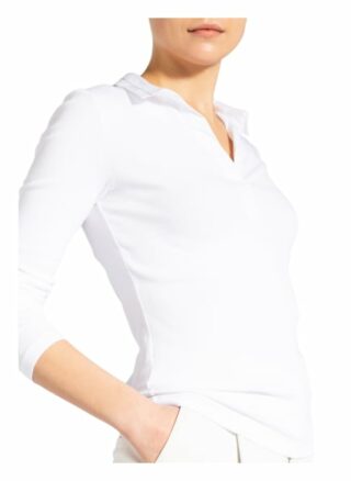 Peserico Jersey-Poloshirt Mit Schmucksteinbesatz weiss