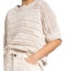 Peserico Kurzarm-Pullover beige