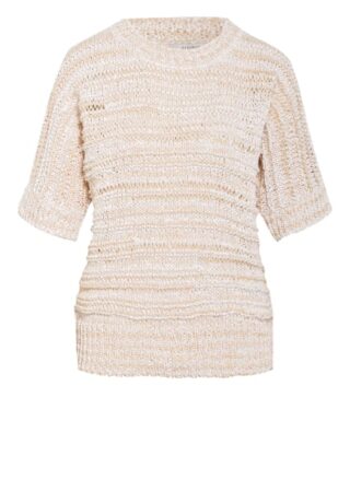 Peserico Kurzarm-Pullover beige