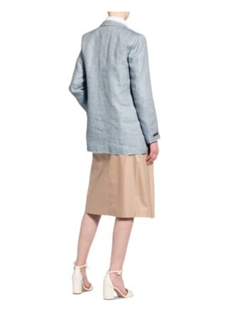 Peserico Leinen-Blazer blau
