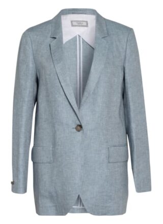Peserico Leinen-Blazer blau
