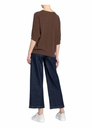 Peserico Pullover Mit Paillettenbesatz braun