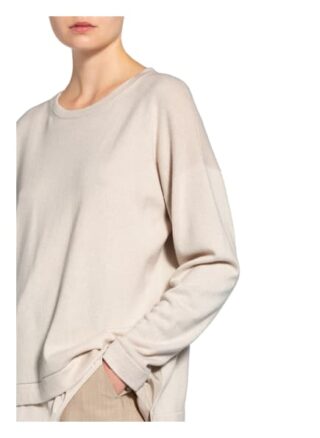 Peserico Pullover Mit Seidenbesatz beige