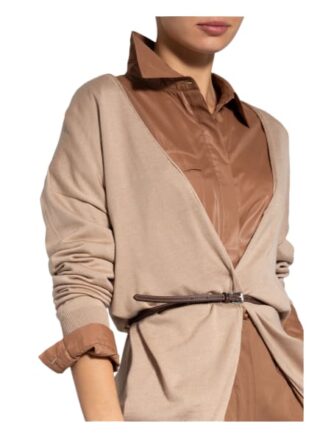 Peserico Strickjacke Mit Seide beige