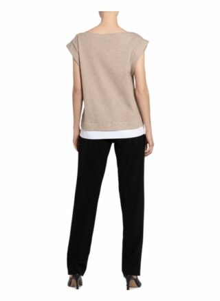 Peserico T-Shirt Im Materialmix beige