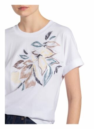 Peserico T-Shirt Mit Paillettenbesatz weiss