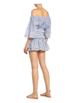 Poupette St Barth Off-Shoulder-Bluse Mya blau