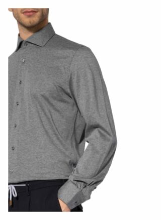 PROFUOMO The Knitted Shirt Jerseyhemd Herren, Grau