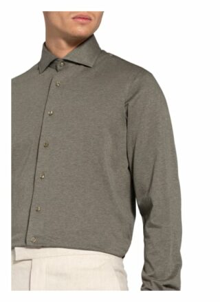 PROFUOMO The Knitted Shirt Jerseyhemd Herren, Grün