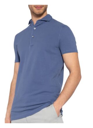 PROFUOMO Pique-Poloshirt Herren, Blau