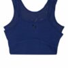 Puma Cropped-Top Studio Mit Mesh-Einsatz blau