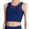 Puma Cropped-Top Studio Mit Mesh-Einsatz blau