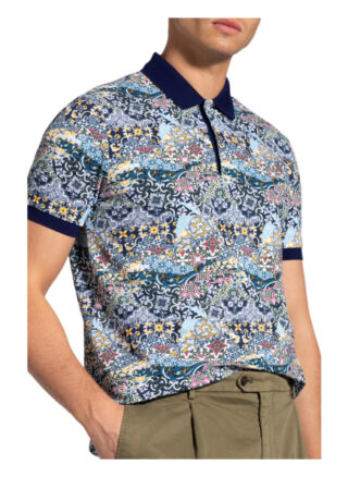 Ragman Piqué-Poloshirt blau