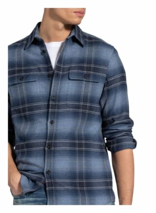 Ralph Lauren Purple Label Flanellhemd Regular Fit blau