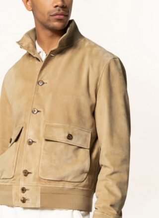 Ralph Lauren Purple Label Lederblouson Hayworth braun