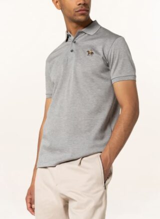 Ralph Lauren Purple Label Piqué-Poloshirt grau