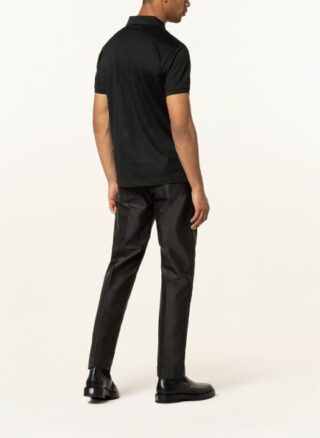Ralph Lauren Purple Label Piqué-Poloshirt schwarz