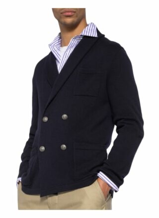 Ralph Lauren Purple Label Stricksakko Extra Slim Fit Aus Cashmere blau