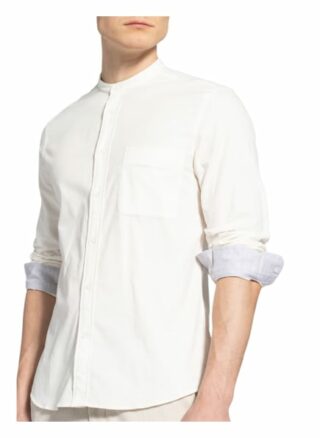 Reiss Cordhemd Montrose Regular Fit Mit Stehkragen weiss