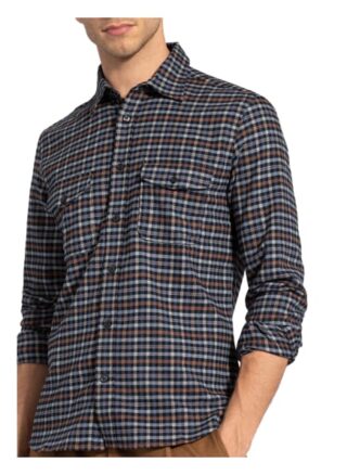 REISS Ash Casual-Hemd Herren, Blau