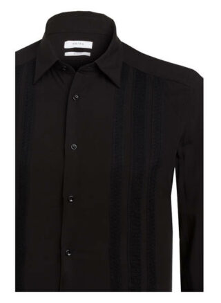 Reiss Hemd Rafiel Extra Slim Fit Mit Stickereien schwarz