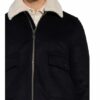 Reiss Jacke Rivet Mit Teddyfell-Besatz blau