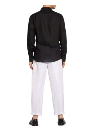 Reiss Leinenhemd Ruban Regular Fit schwarz