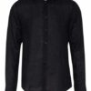 Reiss Leinenhemd Ruban Regular Fit schwarz