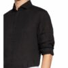 Reiss Leinenhemd Ruban Regular Fit schwarz