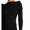 Reiss Off-Shoulder-Shirt Tate schwarz