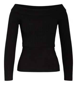 Reiss Off-Shoulder-Shirt Tate schwarz