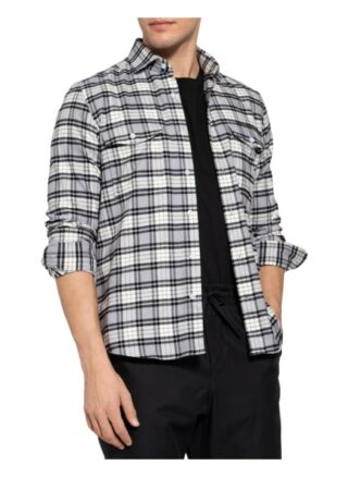 REISS Dashand Overshirt Herren, Grau