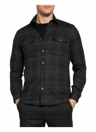 Reiss Overshirt Grisham schwarz